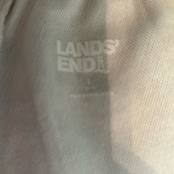 Lands End 58%cotton, 41% polyester, 1% spandex off white long pants, 2 pockets. - Picture 4 of 8